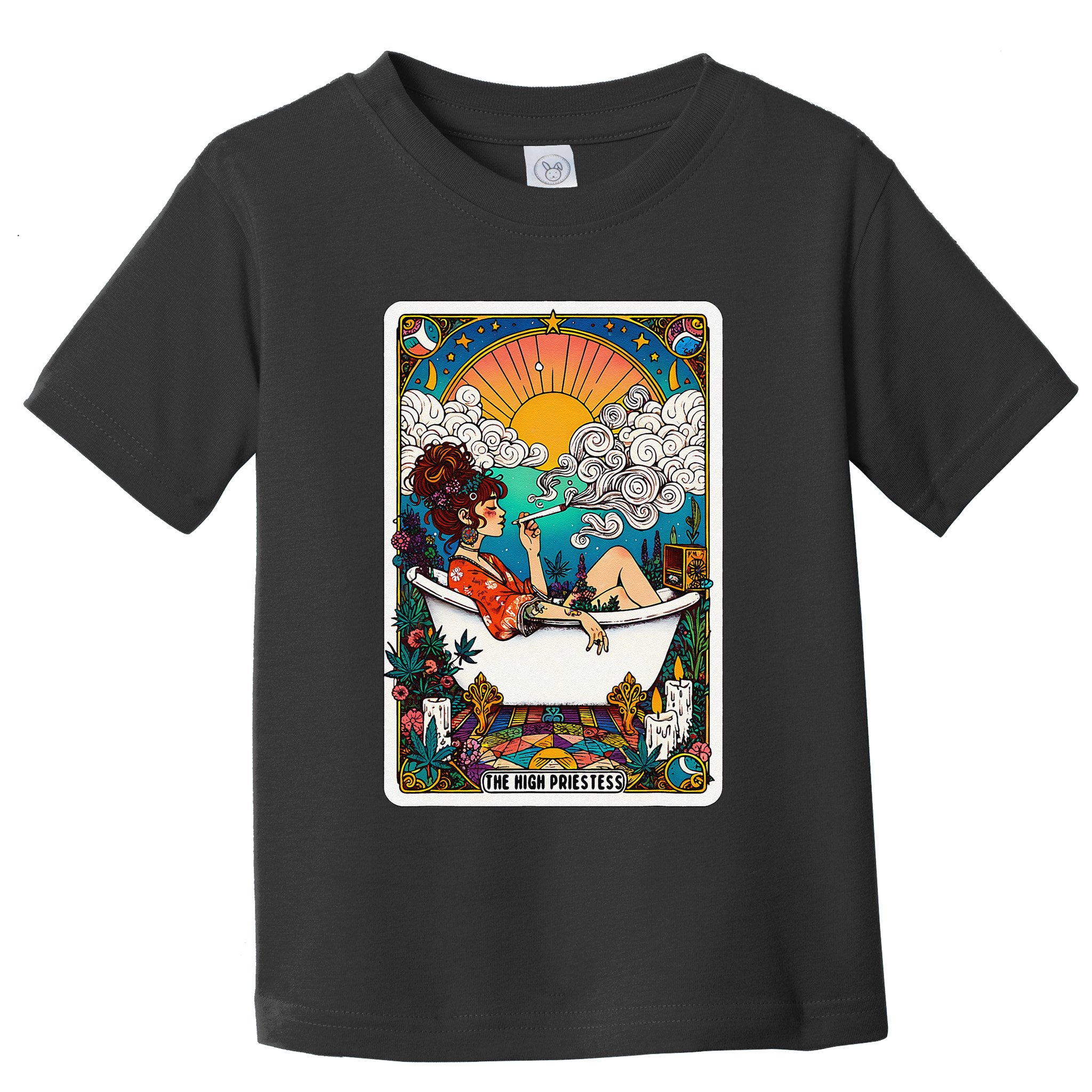 The High Priest.Ess Retro Cannabis Stoner Weed Tarot Card Toddler T-Shirt