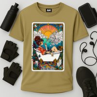 The High Priest.Ess Retro Cannabis Stoner Weed Tarot Card Cooling Performance Crew T-Shirt