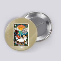The High Priest.Ess Retro Cannabis Stoner Weed Tarot Card Button