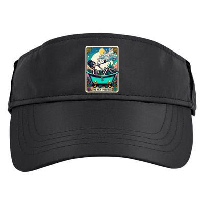 The High Priest.Ess Retro Skeleton Marijuana Weed Tarot Card Adult Drive Performance Visor