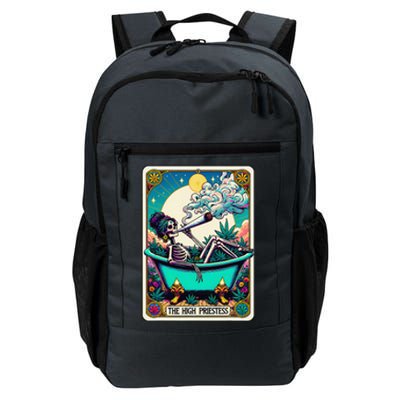 The High Priest.Ess Retro Skeleton Marijuana Weed Tarot Card Daily Commute Backpack