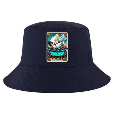The High Priest.Ess Retro Skeleton Marijuana Weed Tarot Card Cool Comfort Performance Bucket Hat