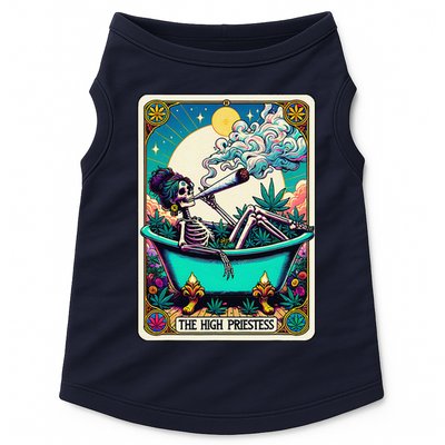 The High Priest.Ess Retro Skeleton Marijuana Weed Tarot Card Doggie Tank