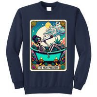 The High Priest.Ess Retro Skeleton Marijuana Weed Tarot Card Sweatshirt