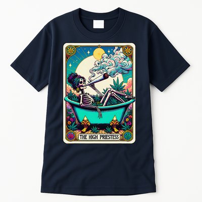 The High Priest.Ess Retro Skeleton Marijuana Weed Tarot Card Tall T-Shirt