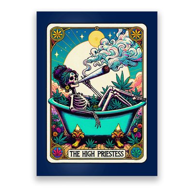 The High Priest.Ess Retro Skeleton Marijuana Weed Tarot Card Poster