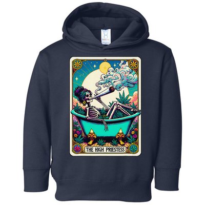 The High Priest.Ess Retro Skeleton Marijuana Weed Tarot Card Toddler Hoodie
