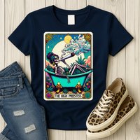 The High Priest.Ess Retro Skeleton Marijuana Weed Tarot Card Womens T-Shirt
