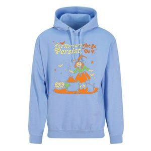 The Horrors Persist Yet So Do I Funny Humor Halloween Unisex Surf Hoodie