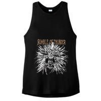 The Hu R.U.M.B.L.E Of Thunder Album Art Ladies PosiCharge Tri-Blend Wicking Tank