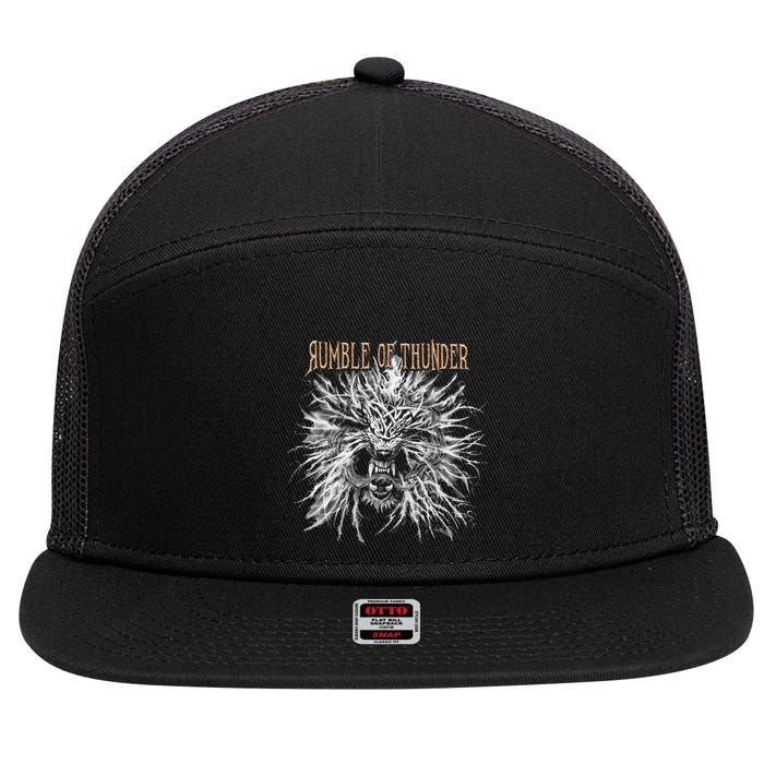 The Hu R.U.M.B.L.E Of Thunder Album Art 7 Panel Mesh Trucker Snapback Hat