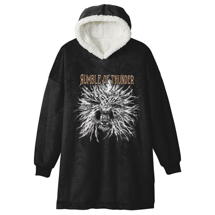 The Hu R.U.M.B.L.E Of Thunder Album Art Hooded Wearable Blanket