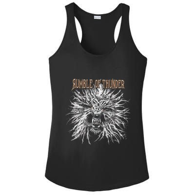 The Hu R.U.M.B.L.E Of Thunder Album Art Ladies PosiCharge Competitor Racerback Tank