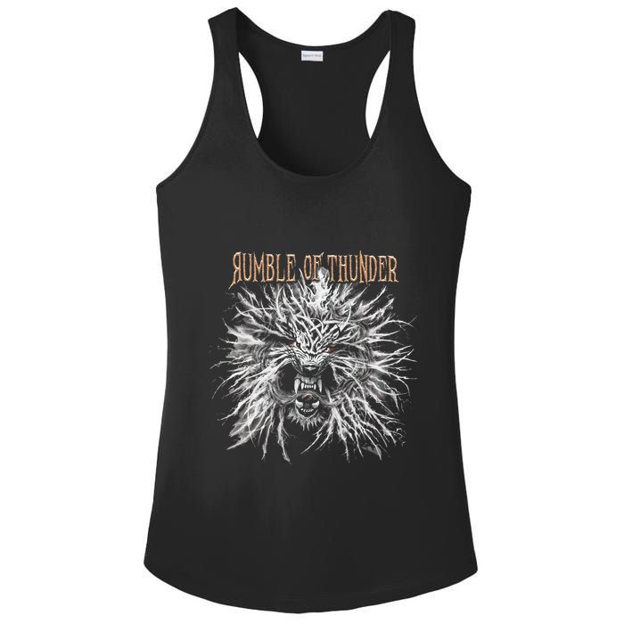 The Hu R.U.M.B.L.E Of Thunder Album Art Ladies PosiCharge Competitor Racerback Tank