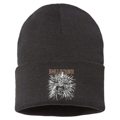 The Hu R.U.M.B.L.E Of Thunder Album Art Sustainable Knit Beanie
