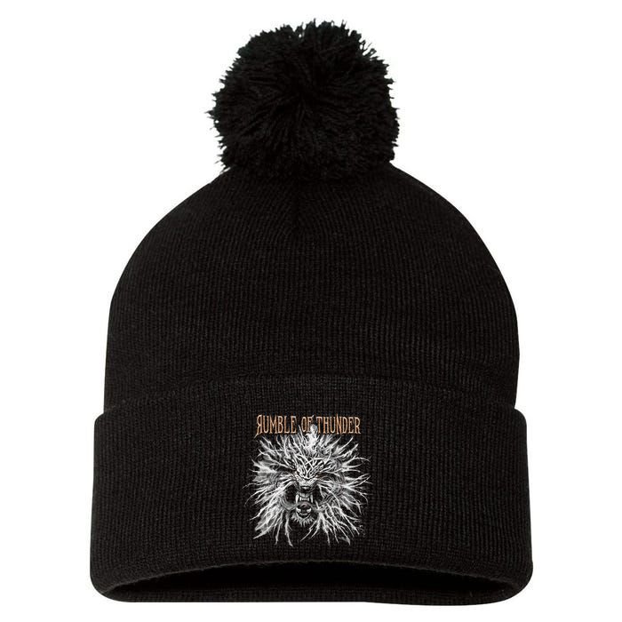The Hu R.U.M.B.L.E Of Thunder Album Art Pom Pom 12in Knit Beanie