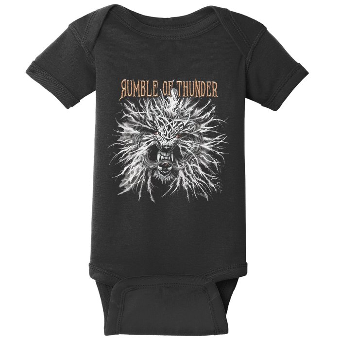 The Hu R.U.M.B.L.E Of Thunder Album Art Baby Bodysuit