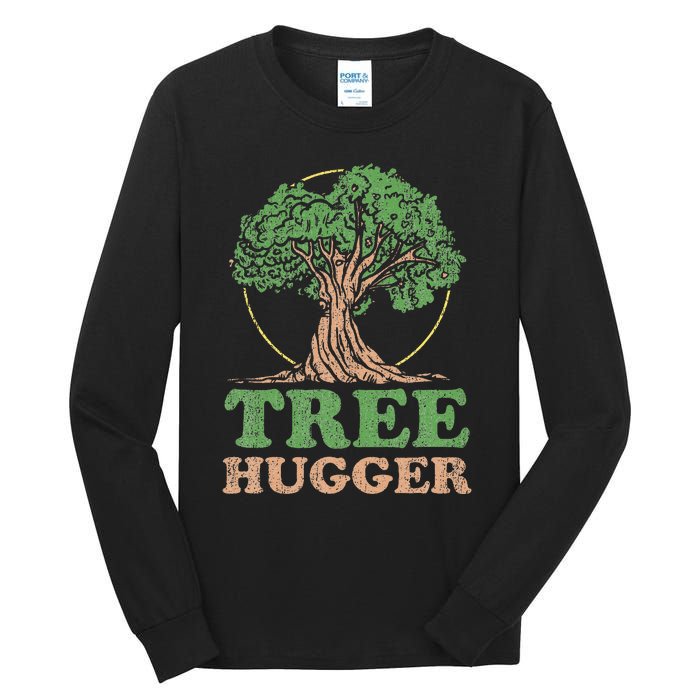 Tree Hugger Retro Vintage Environmental Nature Lover Tall Long Sleeve T-Shirt