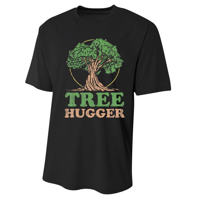 Tree Hugger Retro Vintage Environmental Nature Lover Performance Sprint T-Shirt