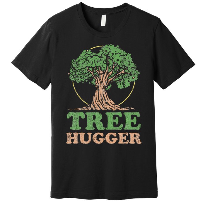 Tree Hugger Retro Vintage Environmental Nature Lover Premium T-Shirt