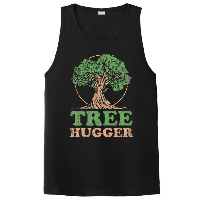 Tree Hugger Retro Vintage Environmental Nature Lover PosiCharge Competitor Tank