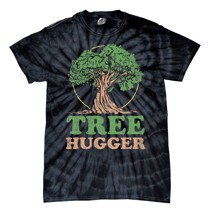 Tree Hugger Retro Vintage Environmental Nature Lover Tie-Dye T-Shirt