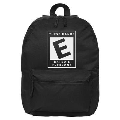 These Hands Rated E Everyone Funny Present For Boxing Lovers 16 in Basic Backpack