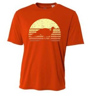 Turkey Hunting Retro Sunset Upland Bird Hunters Thanksgiving Cooling Performance Crew T-Shirt