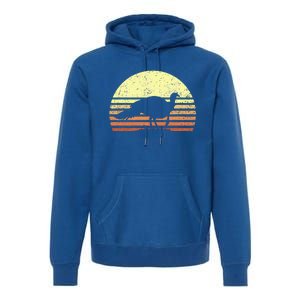 Turkey Hunting Retro Sunset Upland Bird Hunters Thanksgiving Premium Hoodie