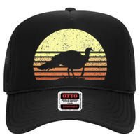 Turkey Hunting Retro Sunset Upland Bird Hunters Thanksgiving High Crown Mesh Back Trucker Hat