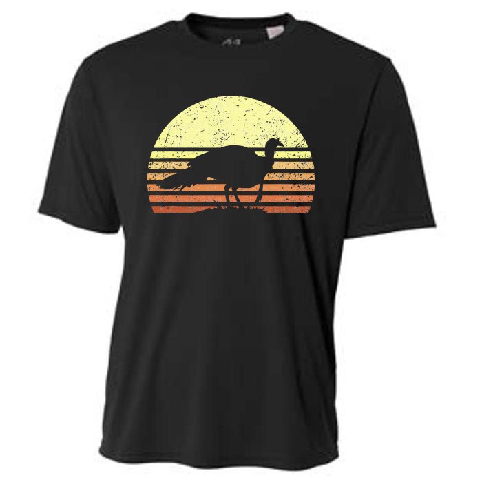 Turkey Hunting Retro Sunset Upland Bird Hunters Thanksgiving Cooling Performance Crew T-Shirt