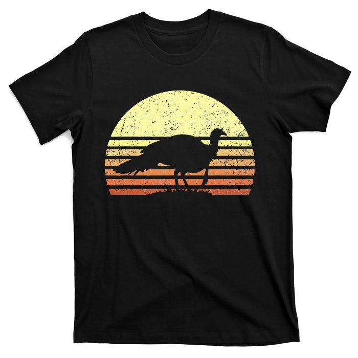 Turkey Hunting Retro Sunset Upland Bird Hunters Thanksgiving T-Shirt