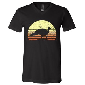 Turkey Hunting Retro Sunset Upland Bird Hunters Thanksgiving V-Neck T-Shirt