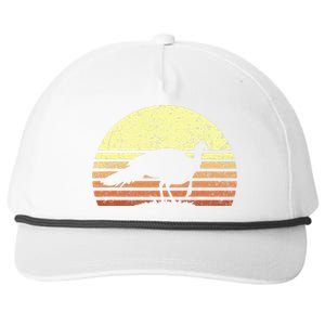 Turkey Hunting Retro Sunset Upland Bird Hunters Thanksgiving Snapback Five-Panel Rope Hat