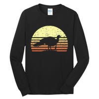 Turkey Hunting Retro Sunset Upland Bird Hunters Thanksgiving Tall Long Sleeve T-Shirt