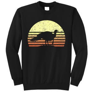 Turkey Hunting Retro Sunset Upland Bird Hunters Thanksgiving Tall Sweatshirt