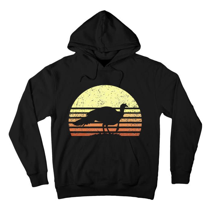 Turkey Hunting Retro Sunset Upland Bird Hunters Thanksgiving Tall Hoodie