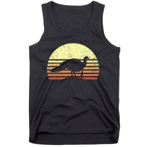 Turkey Hunting Retro Sunset Upland Bird Hunters Thanksgiving Tank Top