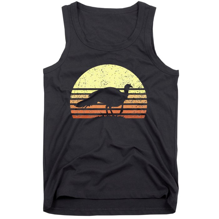 Turkey Hunting Retro Sunset Upland Bird Hunters Thanksgiving Tank Top