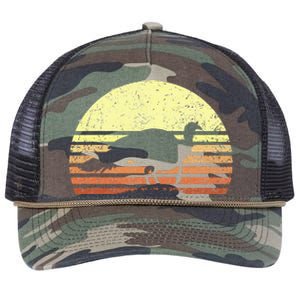 Turkey Hunting Retro Sunset Upland Bird Hunters Thanksgiving Retro Rope Trucker Hat Cap