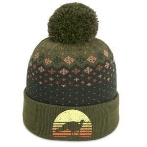 Turkey Hunting Retro Sunset Upland Bird Hunters Thanksgiving The Baniff Cuffed Pom Beanie