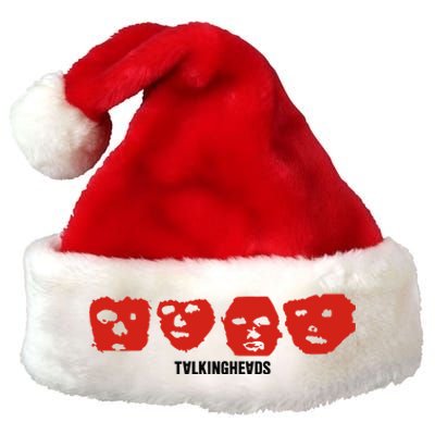 Talking Heads Remain In Light Faces Premium Christmas Santa Hat