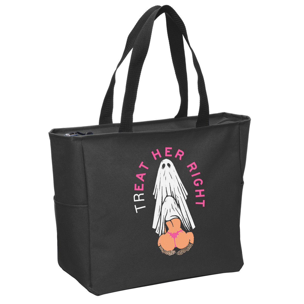 Treat Her Right Zip Tote Bag