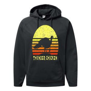 Turkey Hunting Retro Sunset Upland Bird Hunter Thanksgiving Performance Fleece Hoodie