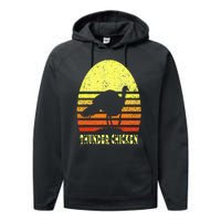 Turkey Hunting Retro Sunset Upland Bird Hunter Thanksgiving Performance Fleece Hoodie