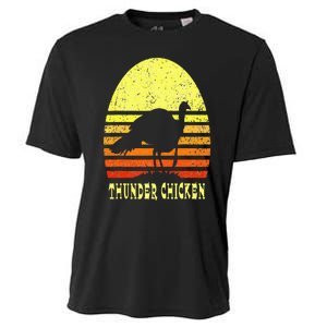 Turkey Hunting Retro Sunset Upland Bird Hunter Thanksgiving Cooling Performance Crew T-Shirt