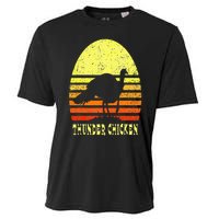 Turkey Hunting Retro Sunset Upland Bird Hunter Thanksgiving Cooling Performance Crew T-Shirt