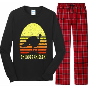 Turkey Hunting Retro Sunset Upland Bird Hunter Thanksgiving Long Sleeve Pajama Set