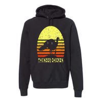 Turkey Hunting Retro Sunset Upland Bird Hunter Thanksgiving Premium Hoodie