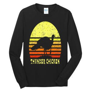 Turkey Hunting Retro Sunset Upland Bird Hunter Thanksgiving Tall Long Sleeve T-Shirt